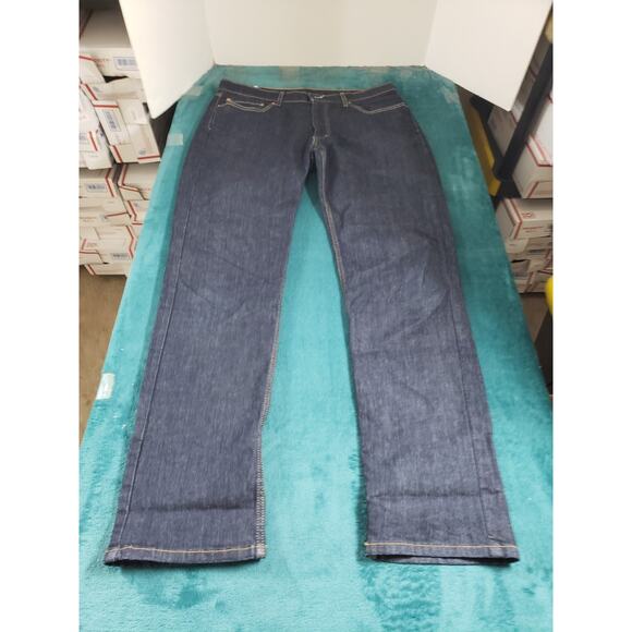 Levis 514 Jeans Size 36x36 Mens Blue Pant Stretch Denim Red Tab Dark Straight - Picture 1 of 14